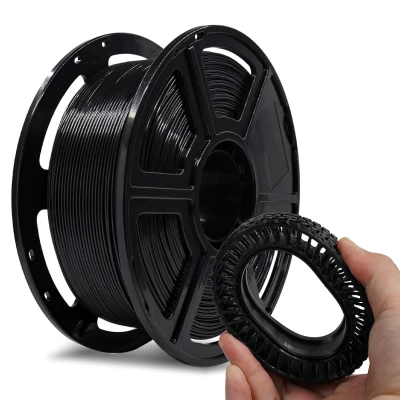 Afbeelding van FlashForge PLA FLEXIBLE filament voor 3D printer 1,75mm Zwart 1kg
