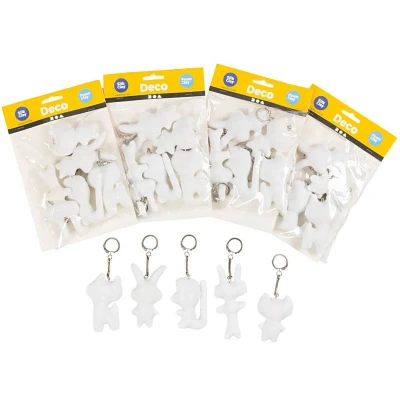 Afbeelding van Creativ Company Figuren van Textiel met Sleutelhanger, 25st.