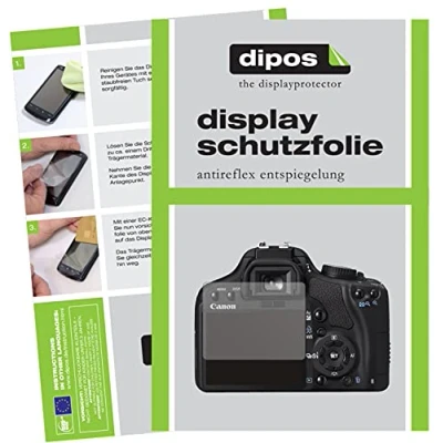 Afbeelding van dipos I 2x Beschermfolie mat geschikt voor Canon EOS 500D Folie screen protector