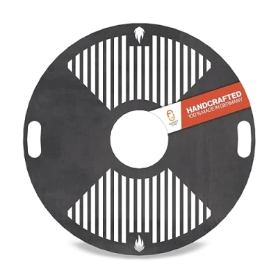 Afbeelding van Feuerfest 123 Vuurplaat Ø 60 cm voor bijzondere grillmomenten Made in Germany Universele grillplaat grilltonnen, rookovens vuurtonnen &amp; kogelbarbecues Grillring Plancha 4 mm dik