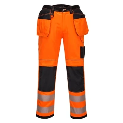 Afbeelding van Portwest T501 PW3 Hi Vis Werkbroek, Kort, Oranje/Zwart, Grootte 28