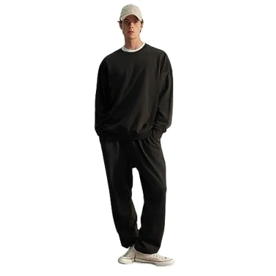 Afbeelding van Trendyol Antraciet Oversized/Wide Cut Contrast Stitch Gedetailleerde Ronde Hals Sweatshirt Tmnaw24Sw00011