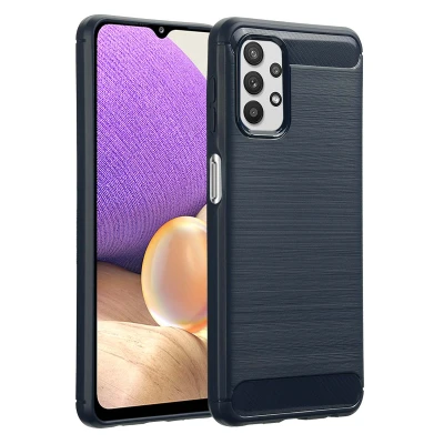 Afbeelding van Samsung Galaxy A32 (5G) Hoesje Siliconen en TPU (zacht) imoshion Softcase/Backcover Donkerblauw Telefoonhoesje