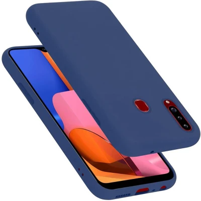 Afbeelding van Cadorabo Hoesje geschikt voor Samsung Galaxy A20s in LIQUID BLAUW Beschermhoes gemaakt van flexibel TPU silicone Case Cover
