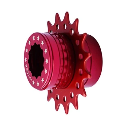 Afbeelding van Cervus Bike Single Speed Fixie Cassette Conversie Kit compatibel Shimano 16T kleuren, rood