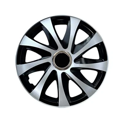 Afbeelding van NRM DRIFT Extra wieldoppen 14&quot; Set van 4 stuks Zilver / Zwart
