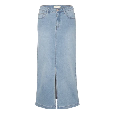 Afbeelding van Cream EBBA Maxirok, Dames, Maat: 34, Beaverly light blue denim