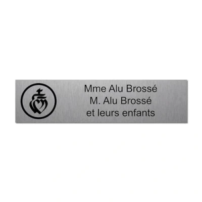 Afbeelding van Mygoodprice Bord met gravure voor naam en nummer, brievenbussen, zelfklevend, 10 x 2,5 cm, 1 tot 3 regels, geborsteld aluminium
