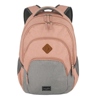 Afbeelding van Travelite Basics backpack Melange rose/grey Laptoptas Laptoprugzak