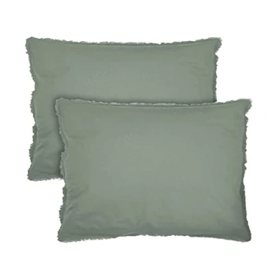 Afbeelding van Matt &amp; Rose Set Kussenslopen Groen 50 x 70 cm Gewassen Katoen