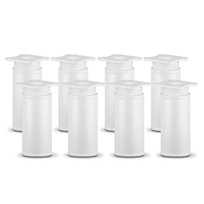 Afbeelding van sossai® design meubelpoten MFR1 set van 8 in hoogte verstelbaar Rond profiel: 40 x mm Kleur: wit Hoogte: 80 (+ 20 mm) Inclusief hoogwaardige houtschroeven