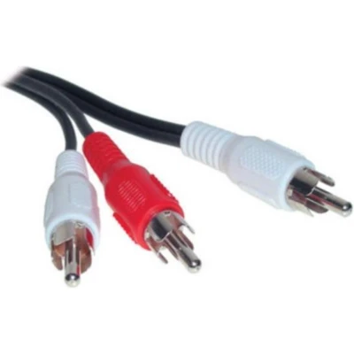 Afbeelding van Subwoofer/Tulp mono Tulp stereo audio kabel 2,5 meter