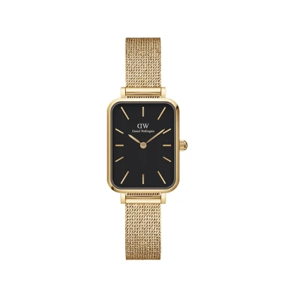 Afbeelding van Daniel Wellington dames Quadro Pressed Evergold horloge DW00100557 in de kleur Goud
