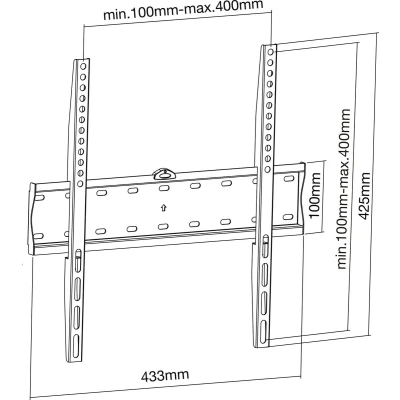 Afbeelding van InLine 23112A tv bevestiging 81,3 cm (32&quot;) Zwart