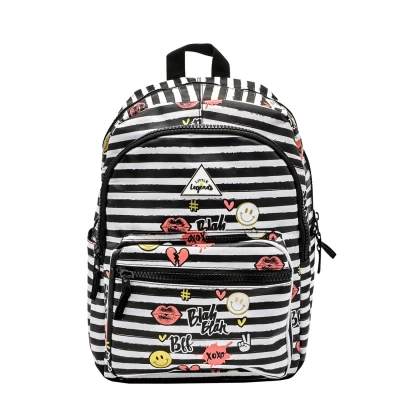 Afbeelding van Little Legends BFF Backpack L zwart/wit/roze Kindertas Schooltas