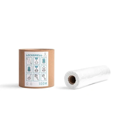 Afbeelding van LOCKSMELL Navulfolie (100m) Compatibel met Tommee Tippee Sangenic en Andere Luieremmercartridges Komt Overeen 8 navullingen + NAVULBUIS