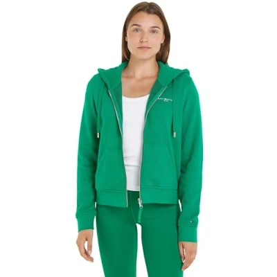Afbeelding van Tommy Hilfiger Dames 1985 hoodie met ritssluiting, Groen (Olympisch Groen), L