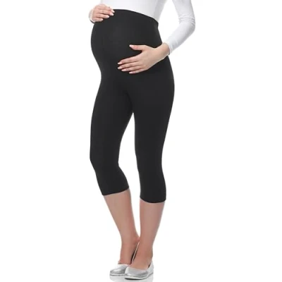 Afbeelding van Be Mammy Vrouwen Zwangerschaps 3/4 Legging 03 (Zwart, 4XL)