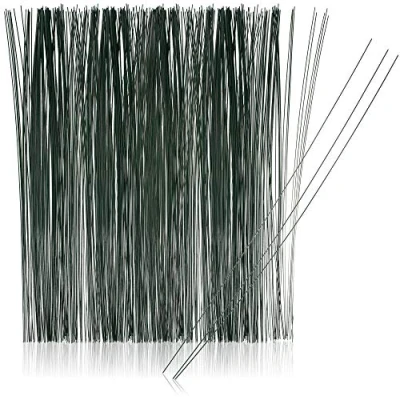 Afbeelding van 500 x bloemistdraad draadstaven ommanteld voor planten steekdraad groen knutseldraad binddraad het modelleren en fixeren van 300 0,8 mm (500 stuks mm)