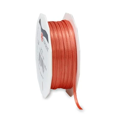 Afbeelding van Präsent Satijnen lint Living Coral 3 mm breed, 50 m lengte, Taupe, width, length, Bagage riem