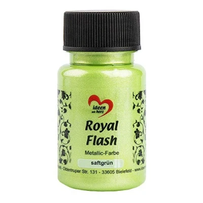 Afbeelding van Royal Flash, acrylverf, metallic, met fijnste glitterdeeltjes, 50 ml (sapgroen)
