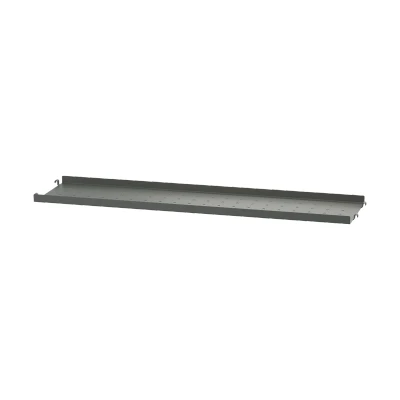 Afbeelding van String metalen plank Donkergrijs, 78x20 cm, lage rand