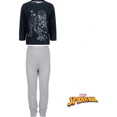 Afbeelding van Spiderman pyjama 100% katoen Marvel Spider Man pyama grijs met blauw maat 92