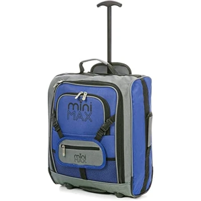 Afbeelding van Aerolite MiniMAX geschikt voor easyJet 45 x 36 20 nieuwe 2021 handbagage, trolley onder de stoel, rugzak handbagage cabine, reistas 45x35x20cm, Blauw, S