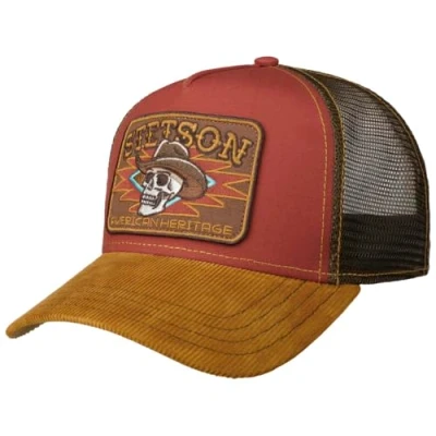 Afbeelding van Stetson Trucker Cap Skull 7761103 67 beige brown