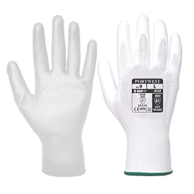 Afbeelding van PU Palm Handschoen maat Medium, White