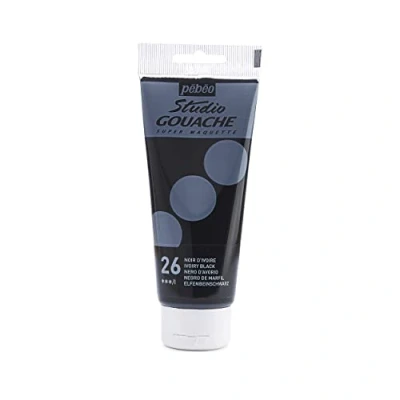 Afbeelding van PEBEO 100 ml Studio Gouache, Ivoor Zwart, 290026