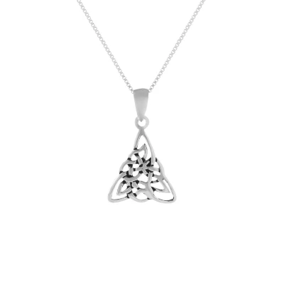 Afbeelding van Ketting dames Zilveren ketting, triquetra