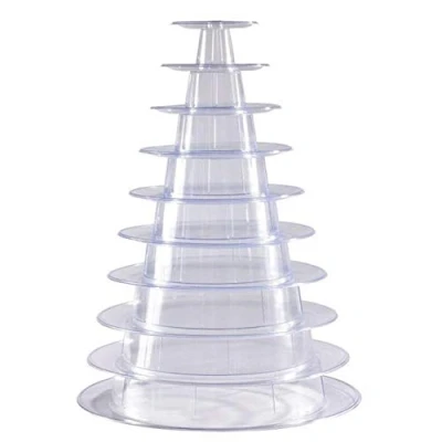 Afbeelding van Tower Stand Cake Display Rack Taartstandaard Bruiloft Ronde Macaron voor Verjaardag Decor 10 Niveaus