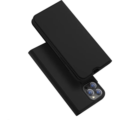 Afbeelding van Apple iPhone 14 Pro Max Hoesje Kunstleder Dux Ducis Bookcase Zwart Telefoonhoesje