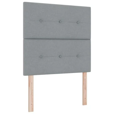 Afbeelding van vidaXL Boxspringbed met matras stof lichtgrijs 100x200 cm