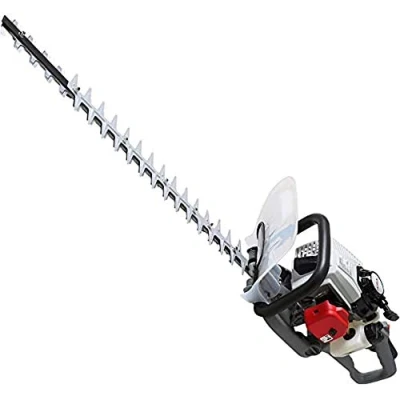 Afbeelding van IKRA Benzine Heggenschaar IPHT 2660, snijlengte 60 cm, snijdikte 27 mm, 180 draaigreep, zwart/grijs/rood
