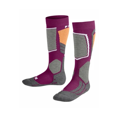 Afbeelding van Falke SK2 Intermediate Skiing Mediumstrong Cushioned Kniekousen Radiant orchid voor kinderen, Maat: 35/38,