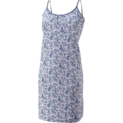 Afbeelding van Schiesser dames nachthemd, blauw (jeansblauw 816), 42