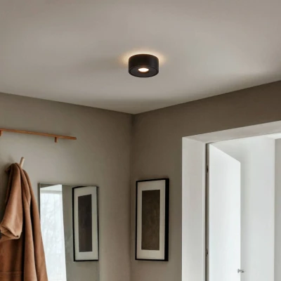 Afbeelding van Arcchio LED plafondlamp 1licht Aluminium H: 5.5 cm zwart Inclusief lichtbron