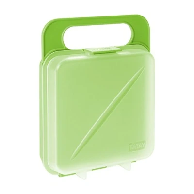 Afbeelding van Tatay Broodtrommel sandwich lunchbox, uitbreidbaar, BPA vrij, herbruikbaar, vaatwasmachine &amp; MWO, bevroren tot 40º, 1 PC, kalk. Meting van 14 x 4 18 cm
