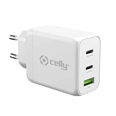 Afbeelding van Celly Thuislader USB + 2 x C 65W PD
