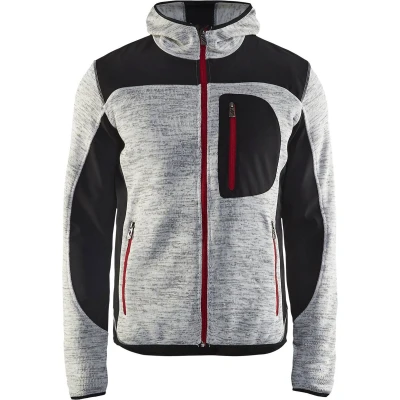 Afbeelding van Blåkläder 4930 2117 Gebreid vest met softshell Grijs Mêlee/Zwart maat 4XL