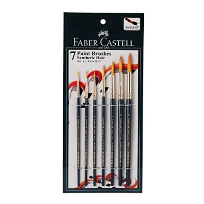 Afbeelding van Faber Castell Synthetisch Haar Penseel Set Van 7