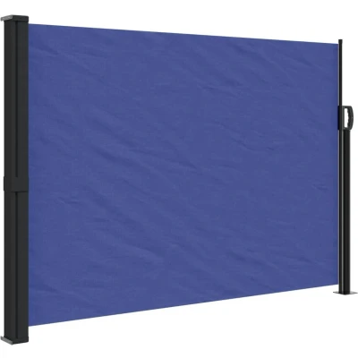 Afbeelding van Windscherm uittrekbaar 140x500 cm blauw