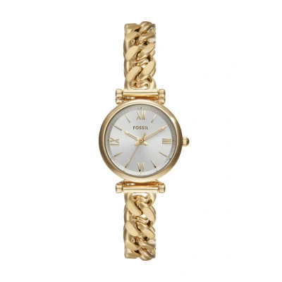Afbeelding van Fossil Carlie Watch Horloge goldcoloured, Dames, Maat: One Size, Gold coloured