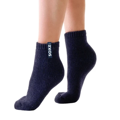Afbeelding van SOXS® Wollen sokken SOX3526 Donkerblauw Enkelhoogte Maat 37 41 Antislip Moonlight label