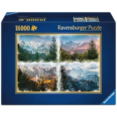 Afbeelding van Ravensburger puzzel Slot Neuschwanstein In 4 Seizoenen Legpuzzel 18000 stukjes