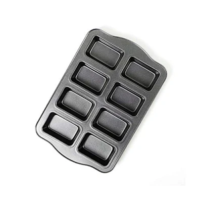 Afbeelding van Kilimazart Non stick Mini Brood Pan Cake Bakplaat Koolstofstaal Bakvormen 8 Holte (Grijs)
