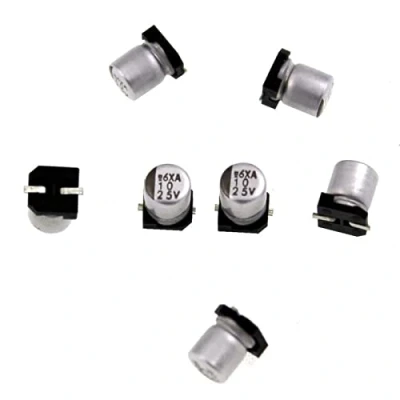 Afbeelding van Elko condensator 20x radiaal 10µF 25V SMD elektrolytische tot 85C 10uF van United Chemi Con