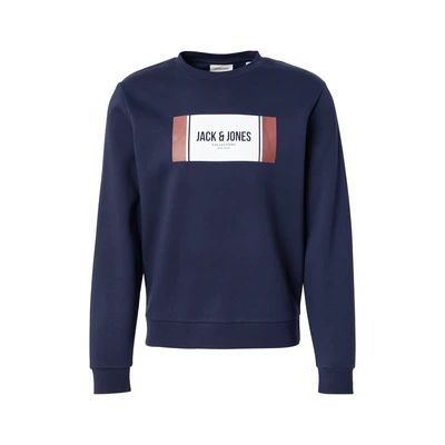 Afbeelding van JACK &amp; JONES Sweatshirt &#039;JJHAYATO&#039; navy / bruin wit